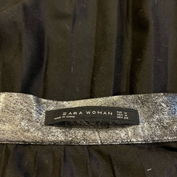 Zara metallic silver party skirt - Picture 3 of 3